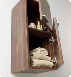 Fresca 13"W X 12"D X 27"H Walnut Linen Cabinet -Household Items FST8091GW 3 1800x1800