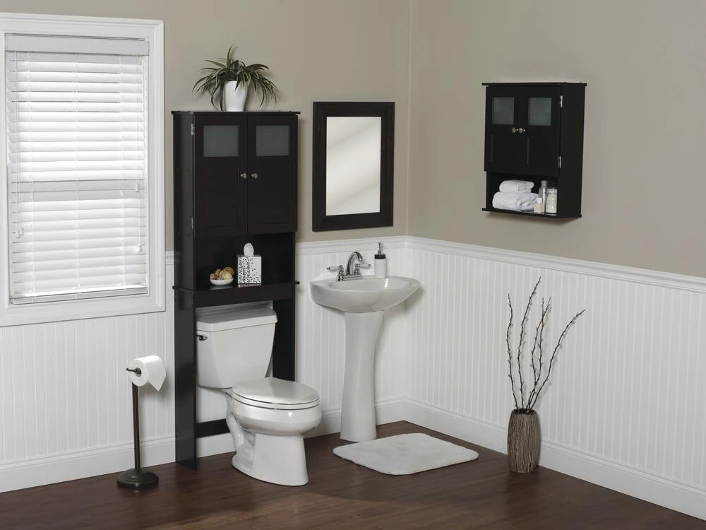 Zenna Home® 20"W X 7"D X 24"H Espresso Bathroom Wall Cabinet 3 Zenna Home® 20"W X 7"D X 24"H Espresso Bathroom Wall Cabinet - Image 3