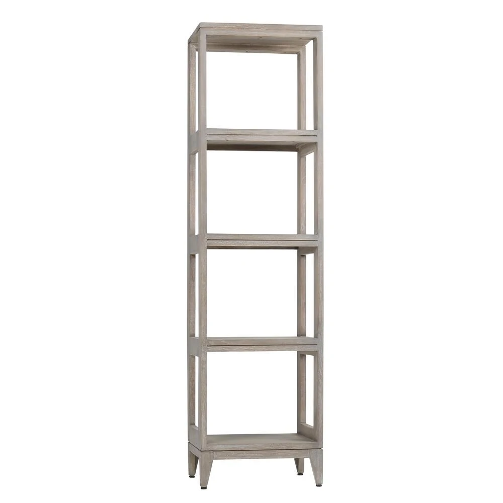 Avanity Teak 16"W X 13"D X 60"H Gray Linen Cabinet 2 Avanity Teak 16"W X 13"D X 60"H Gray Linen Cabinet - Image 2