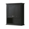 Wyndham Collection Deborah 25"W X 9"D X 30"H Dark Espresso Bathroom Wall Cabinet
