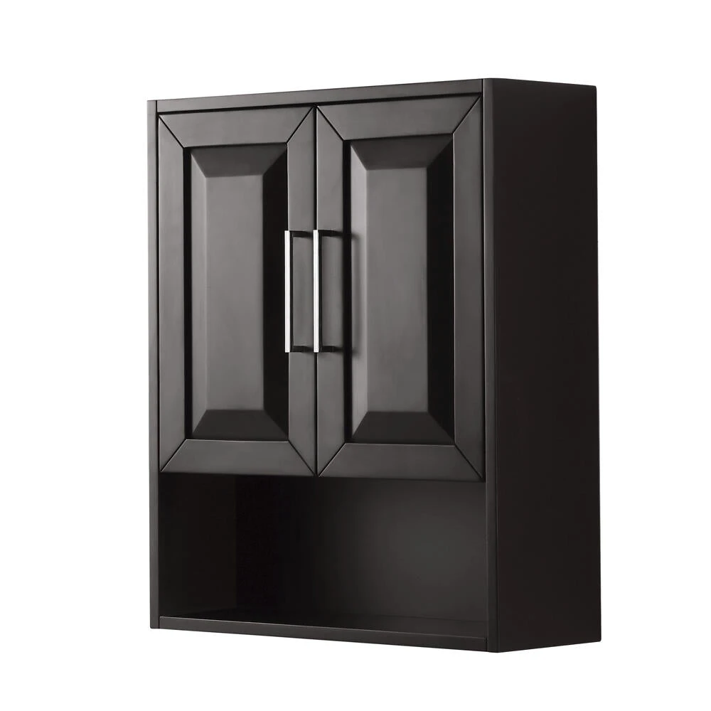 Wyndham Collection Daria 25"W X 9"D Dark Espresso Bathroom Wall Cabinet 1 Wyndham Collection Daria 25"W X 9"D Dark Espresso Bathroom Wall Cabinet