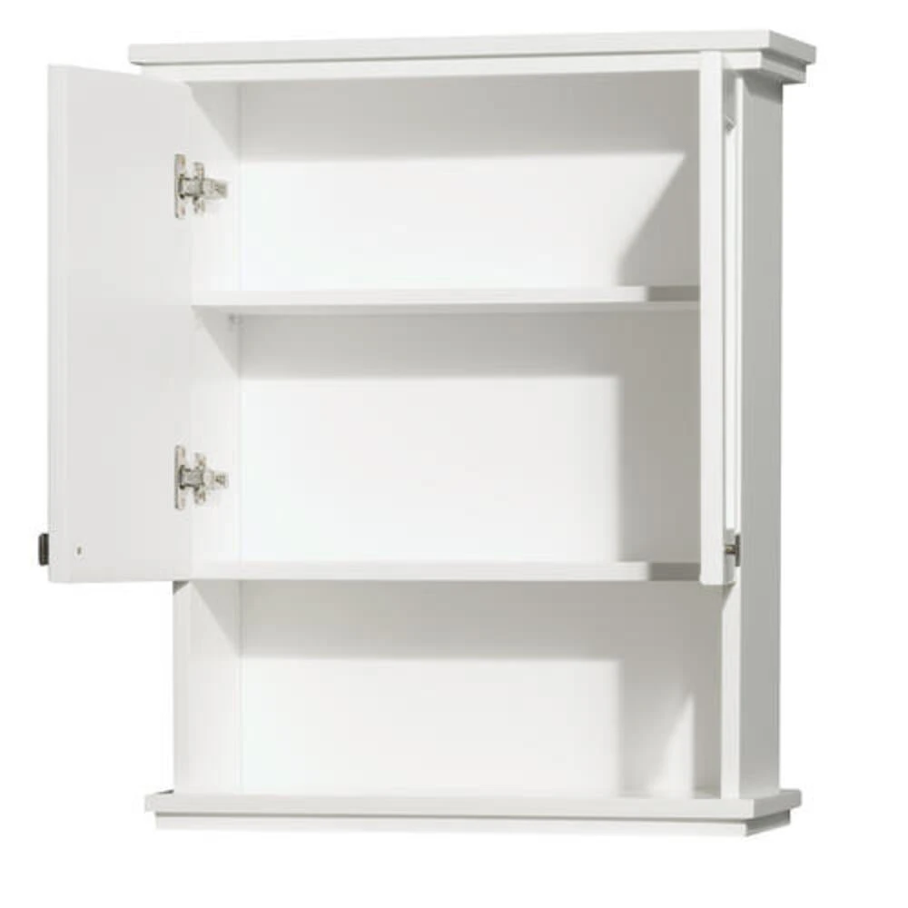 Wyndham Collection Acclaim 25"W X 9"D X 30"H White Bathroom Wall Cabinet 2 Wyndham Collection Acclaim 25"W X 9"D X 30"H White Bathroom Wall Cabinet - Image 2