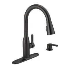 Marca Single-Handle Pull-Down Sprayer Kitchen Faucet With ShieldSpray Technology In Champagne Bronze -Household Items a1b24075704cf79f5954bf03d3fe82f5 1800x1800