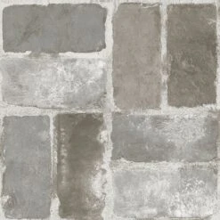 FloorPops Virgin Vinyl Grey FP3294 Harvard Brick Grey Peel & Stick Floor Tiles
