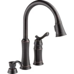 Lakeview Single-Handle Pull-Down Sprayer Kitchen Faucet With Soap Dispenser In Stainless -Household Items a1f931673871ce5469aa23d4850485b7 1800x1800