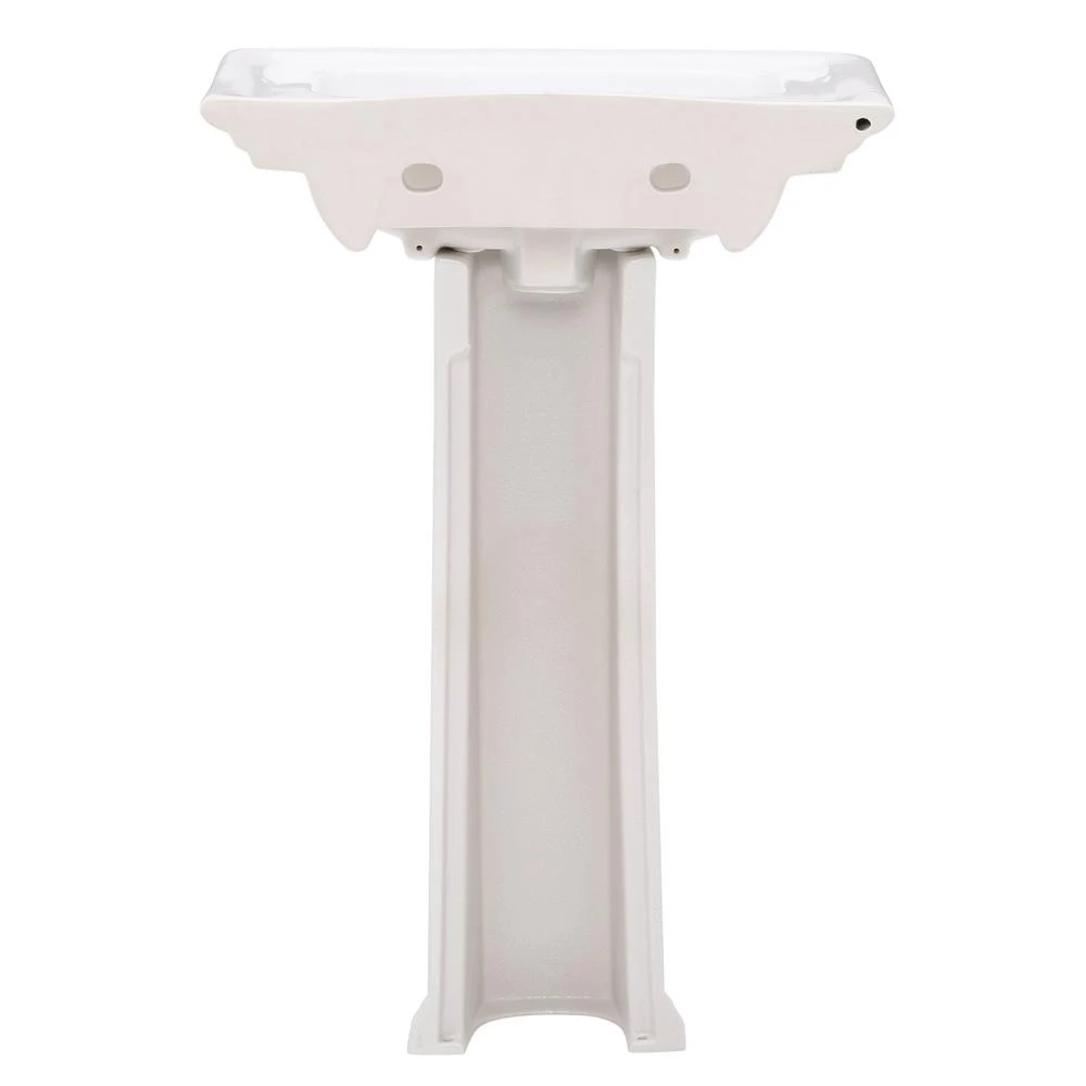 Washington 550 Vitreous China Pedestal Combo Bathroom Sink In White 3 Washington 550 Vitreous China Pedestal Combo Bathroom Sink In White - Image 3