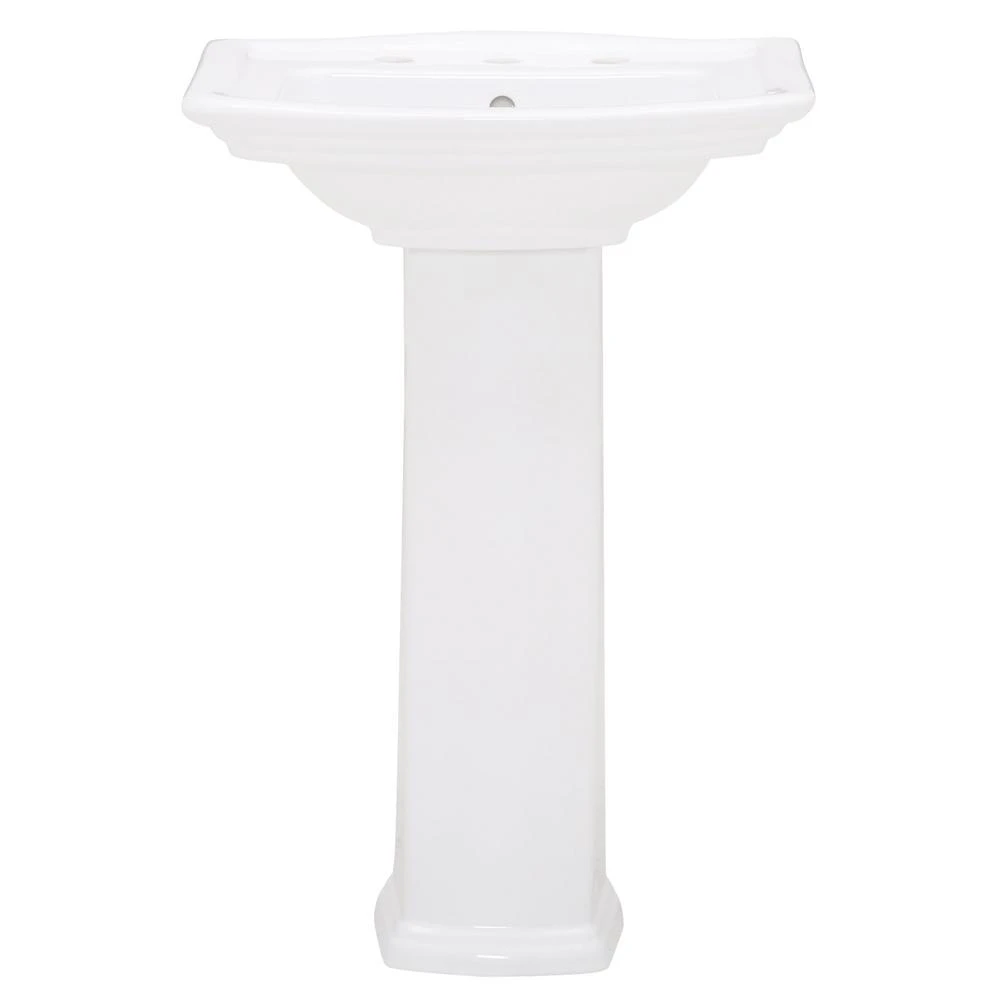 Washington 550 Vitreous China Pedestal Combo Bathroom Sink In White 2 Washington 550 Vitreous China Pedestal Combo Bathroom Sink In White - Image 2