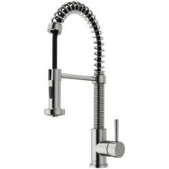 Edison Single-Handle Pull-Down Sprayer Kitchen Faucet In Stainless Steel