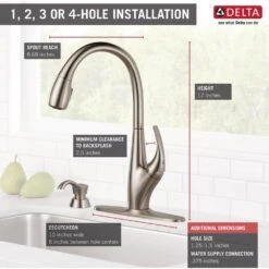 DeLuca Single-Handle Pull-Down Sprayer Kitchen Faucet With ShieldSpray Technology And Soap Dispenser In Stainless 17 DeLuca Single-Handle Pull-Down Sprayer Kitchen Faucet With ShieldSpray Technology And Soap Dispenser In Stainless -Household Items acfdbf77a44293fbcec67def3a358314 1800x1800