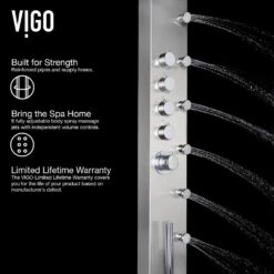 Brielle 70.5 In. 6-Jet High Pressure Shower Panel System With Rainhead Fixed Handheld Dual Shower In Stainless Steel -Household Items ad1153e560dfbabb377091f804da4247 1800x1800