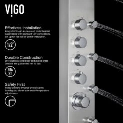 Brielle 70.5 In. 6-Jet High Pressure Shower Panel System With Rainhead Fixed Handheld Dual Shower In Stainless Steel -Household Items ad2e49e6e48ee0af6a9a59ba018b8e9a 1800x1800