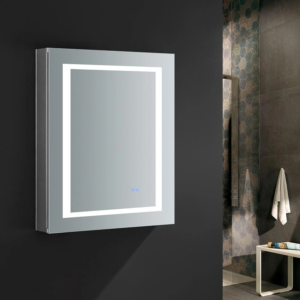 Spazio 24 In. W X 30 In. H Recessed Or Surface Mount Medicine Cabinet With LED Lighting, Mirror Defogger And Left Hinge 14 Spazio 24 In. W X 30 In. H Recessed Or Surface Mount Medicine Cabinet With LED Lighting, Mirror Defogger And Left Hinge - Image 14