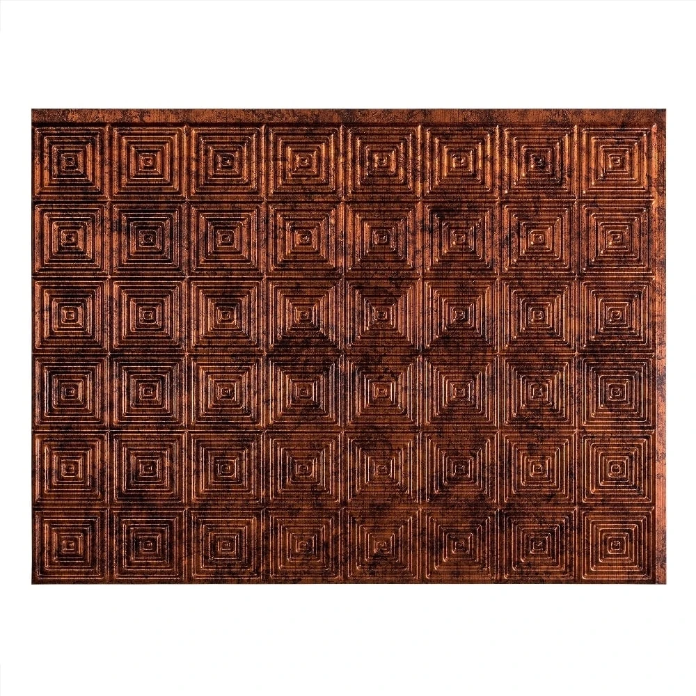 Fasade Easy Installation Miniquattro Moonstone Copper Backsplash Panel For Kitchen And Bathrooms (6" X 6" Sample) 2 Fasade Easy Installation Miniquattro Moonstone Copper Backsplash Panel For Kitchen And Bathrooms (6" X 6" Sample) - Image 2