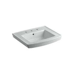KOHLER Archer 20-7/16 In. Vitreous China Pedestal Sink Basin In White With Overflow Drain -Household Items b10158c99869d1f888e47c46ee7ac5ee 1800x1800