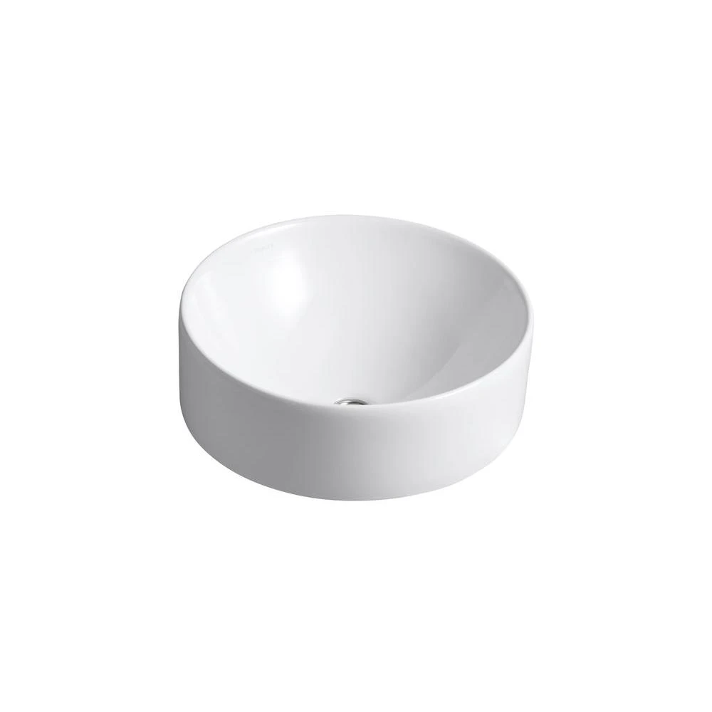 KOHLER Vox Round Above Counter Vitreous China Bathroom Sink In White With Overflow Drain 1 KOHLER Vox Round Above Counter Vitreous China Bathroom Sink In White With Overflow Drain