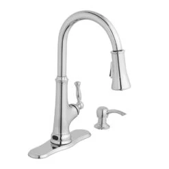 Touchless LED Single-Handle Pull-Down Sprayer Kitchen Faucet With Soap Dispenser In Stainless Steel -Household Items b6594996e646668d0e1671bf3dc94a10 1800x1800
