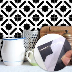 10Pcs Peel And Stick Backsplash Tile 3D Wall Tile Sticker Wallpaper Stickers For Kitchen Bathroom Backsplash Moroccan Style 15x15cm/20x20cm