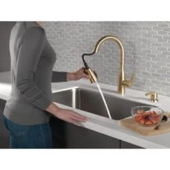 Marca Single-Handle Pull-Down Sprayer Kitchen Faucet With ShieldSpray Technology In Champagne Bronze -Household Items b82e986e80ec9d3c6ce33dcf0e8726f1 1800x1800