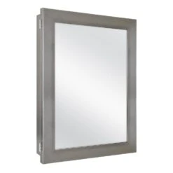 20 In. X 26 In. Recessed Or Surface Mount Framed Medicine Cabinet In Pewter -Household Items bb3801cd0df83ac33473233ba47a5260 1800x1800