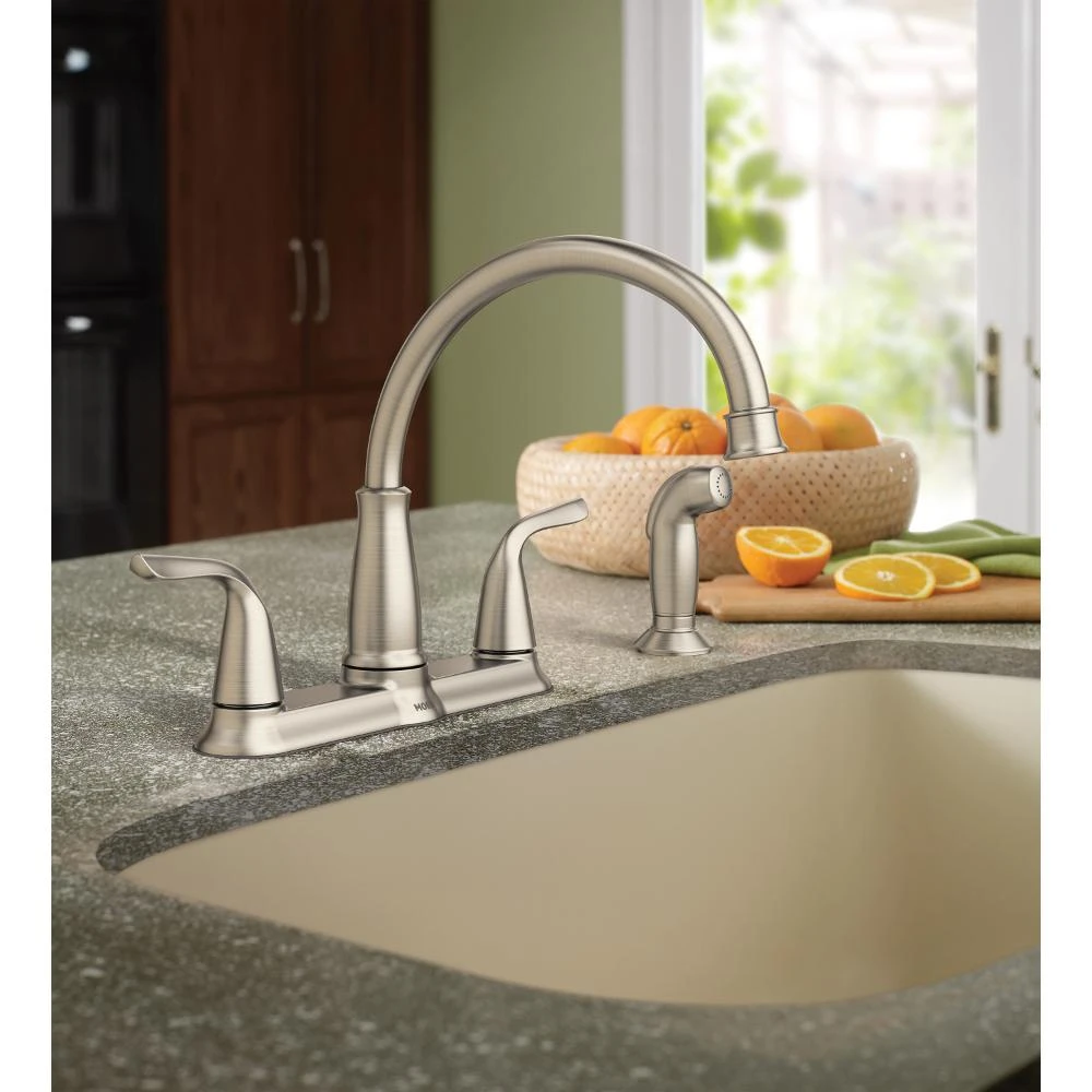 Brecklyn 2-Handle Standard Kitchen Faucet With Side Sprayer In Spot Resist Stainless 2 Brecklyn 2-Handle Standard Kitchen Faucet With Side Sprayer In Spot Resist Stainless - Image 2