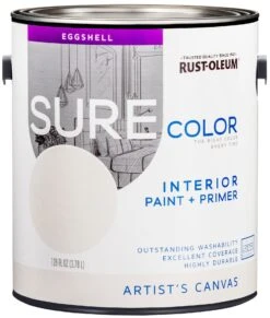 Artist's Canvas, Rust-Oleum Sure Color Interior Paint + Primer, Eggshell Finish, 2-Pack