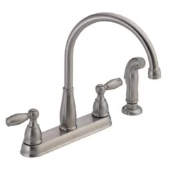 Foundations 2-Handle Standard Kitchen Faucet With Side Sprayer In Chrome -Household Items c164dbdd041a796c11b3c3e5de3f2275 1800x1800
