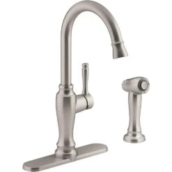 Arsdale Single-Handle Standard Kitchen Faucet With Swing Spout And Sidespray In Oil-Rubbed Bronze -Household Items cbdec88c987f8e89e6177b8a85c3bb4f 1800x1800
