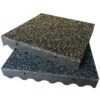 Rubber-Cal "Eco-Safety" Interlocking Playground Tiles - 3 X 19.5 X 19.5 Inch - One Tile - 2.77 Square Feet - Blue/White Speckled