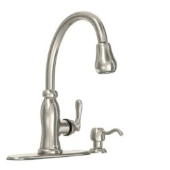 Pavilion Single-Handle Pull-Down Kitchen Faucet With TurboSpray And FastMount And Soap Dispenser In Bronze -Household Items d04a57fc4987857b575fa5f05f127108 1800x1800