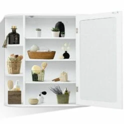 6.5 In. X 25 In. X 26 In. White Multipurpose Wall Surface Mount Bathroom Storage Medicine Cabinet With Mirror -Household Items d0a2fcc9bc2a6af4287afbec72ac88cf 1800x1800