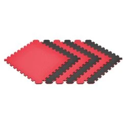 Norsk Red/Black 24 In. X 24 In. EVA Foam Truly Reversible Interlocking Tile (18-Tile)