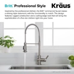 Britt Single Handle Commercial Kitchen Faucet With Dual Function Sprayhead In All-Brite Spot Free Stainless Steel Finish 18 Britt Single Handle Commercial Kitchen Faucet With Dual Function Sprayhead In All-Brite Spot Free Stainless Steel Finish -Household Items db1b567c1f1223ab81a9c1dc2d1bba55 1800x1800