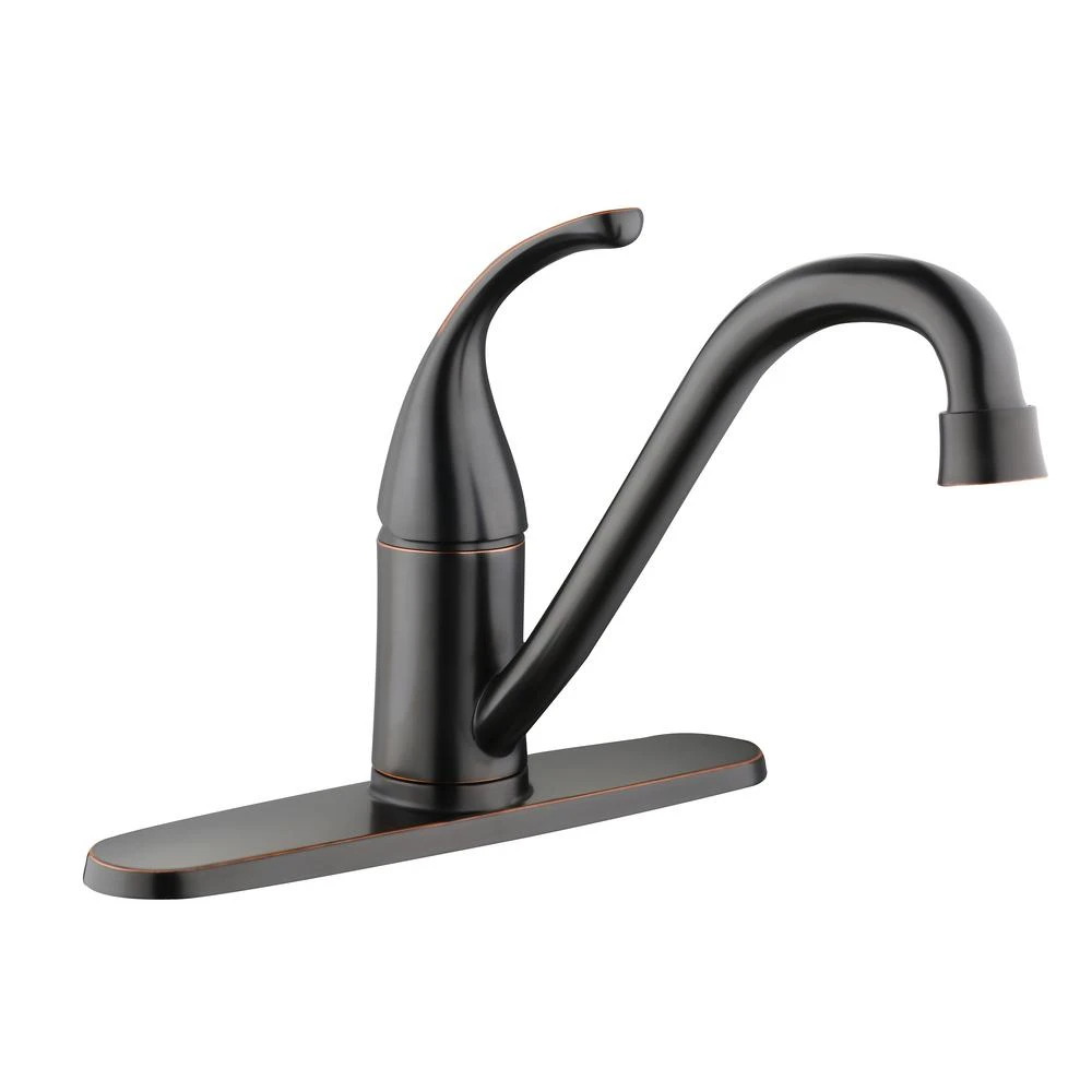 Builders Single-Handle Standard Kitchen Faucet In Bronze 1 Builders Single-Handle Standard Kitchen Faucet In Bronze