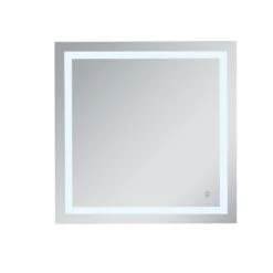 Timeless Home 36 In. H X 72 In. W Single Contemporary Rectangular Aluminum Lighted LED Mirror In Silver(Color Changing) -Household Items de14b826ec17722118345df73eb465d1 1800x1800