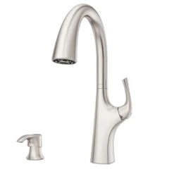 Ladera Single-Handle Pull-Down Sprayer Kitchen Faucet With Soap Dispenser In Spot Defense Stainless Steel 15 Ladera Single-Handle Pull-Down Sprayer Kitchen Faucet With Soap Dispenser In Spot Defense Stainless Steel -Household Items e04bf7aec64f9a72f195e2f25a4fe0e0 1800x1800