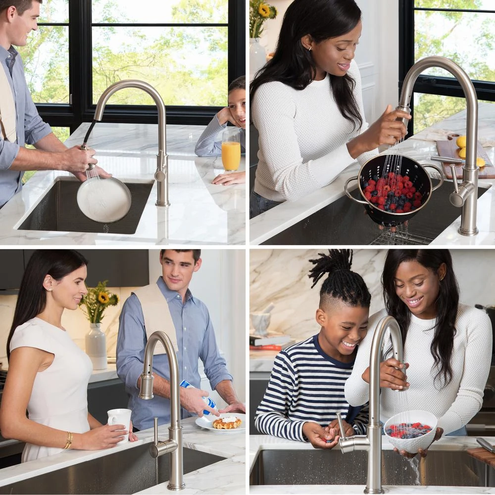 Sellette Single-Handle Pull-Down Sprayer Kitchen Faucet With Dual Function Sprayhead In Spot Free Stainless Steel 9 Sellette Single-Handle Pull-Down Sprayer Kitchen Faucet With Dual Function Sprayhead In Spot Free Stainless Steel - Image 9