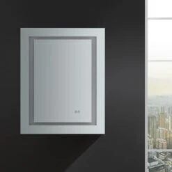 Spazio 24 In. W X 30 In. H Recessed Or Surface Mount Medicine Cabinet With LED Lighting, Mirror Defogger And Left Hinge 23 Spazio 24 In. W X 30 In. H Recessed Or Surface Mount Medicine Cabinet With LED Lighting, Mirror Defogger And Left Hinge -Household Items e6e8db98d88ba46f066191c6d30062a3 1800x1800