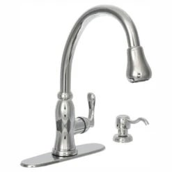 Pavilion Single-Handle Pull-Down Kitchen Faucet With TurboSpray And FastMount And Soap Dispenser In Bronze -Household Items e889fcd0344caf30fd07a4ccf304b889 1800x1800