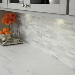 Daltile Stone Decor Glacier 12 In. X 14 In. X 10 Mm Marble Linear Mosaic Floor And Wall Tile (1 Sq. Ft./ Piece) -Household Items eaa795a912ab8bef97caee50c1cc465b 1800x1800