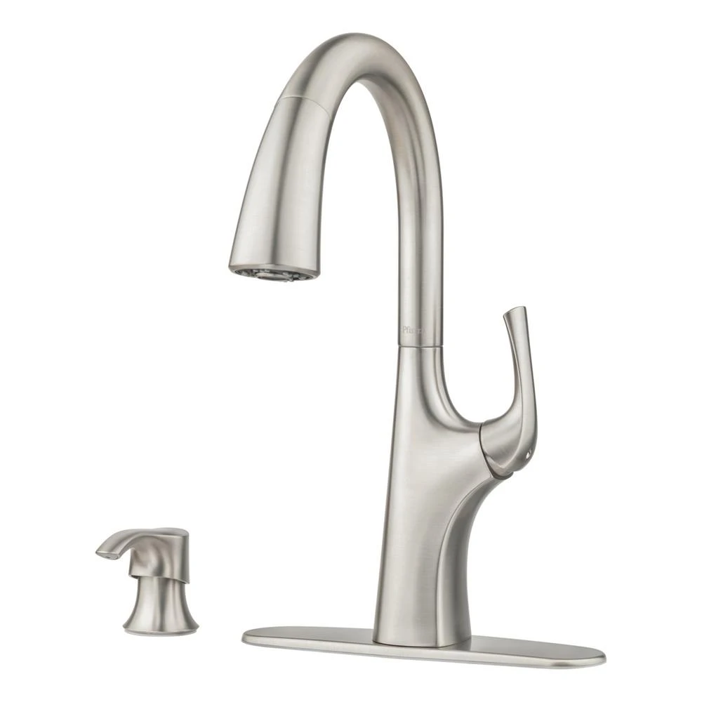 Ladera Single-Handle Pull-Down Sprayer Kitchen Faucet With Soap Dispenser In Spot Defense Stainless Steel 5 Ladera Single-Handle Pull-Down Sprayer Kitchen Faucet With Soap Dispenser In Spot Defense Stainless Steel - Image 5