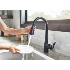 Arbor Single-Handle Pull-Down Sprayer Kitchen Faucet With Reflex And Soap/Lotion Dispenser In Matte Black -Household Items ef2bf4ed8e7ce8db6772713abd44c54e 1800x1800