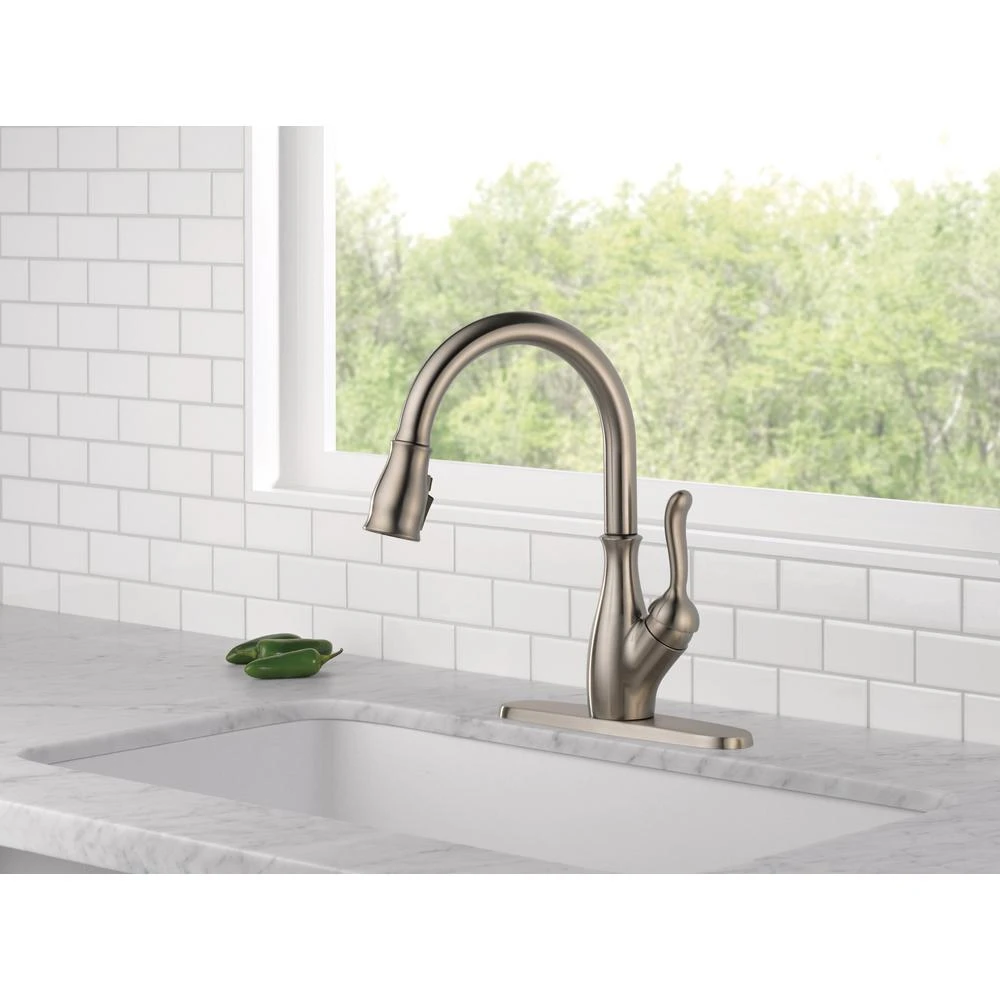 Leland Single-Handle Pull-Down Sprayer Kitchen Faucet With ShieldSpray In Stainless 7 Leland Single-Handle Pull-Down Sprayer Kitchen Faucet With ShieldSpray In Stainless - Image 7