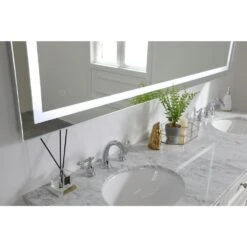 Timeless Home 36 In. H X 72 In. W Single Contemporary Rectangular Aluminum Lighted LED Mirror In Silver(Color Changing) -Household Items f9fa1ffd1e6c2b3485cdd0438e2c6e49 1800x1800