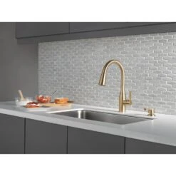 Marca Single-Handle Pull-Down Sprayer Kitchen Faucet With ShieldSpray Technology In Champagne Bronze -Household Items fbd80178478e80a140564e5975ae9d48 1800x1800