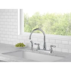 Foundations 2-Handle Standard Kitchen Faucet With Side Sprayer In Chrome -Household Items fead9637e02a74d4bcf149c1467eef8b 1800x1800