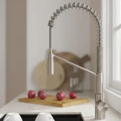 Oletto Single-Handle Pull-Down Sprayer Kitchen Faucet In All-Brite Spot-Free Stainless Steel -Household Items ffbfb64048f551c29fb1c22d354eca9e 1800x1800